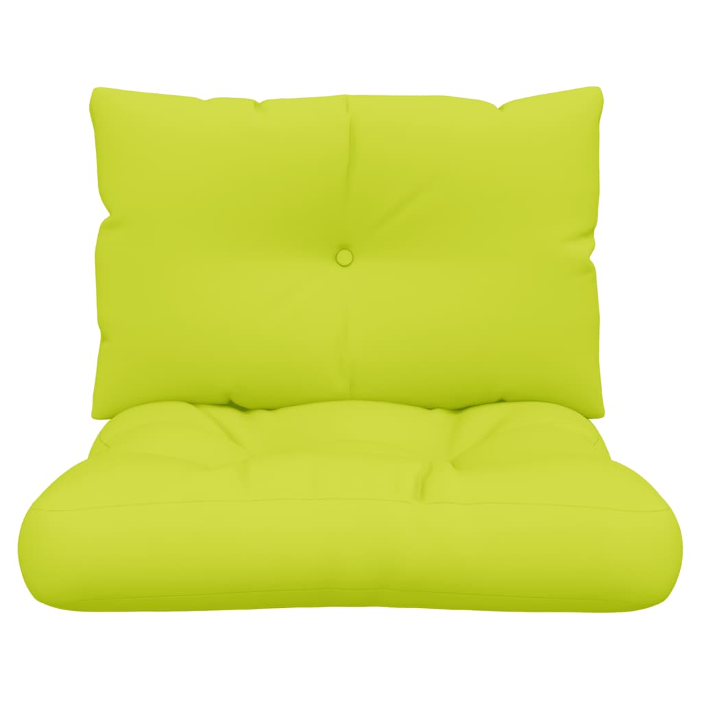 Cuscini per Divani in Pallet 2 pz Verde Intenso in Tessuto