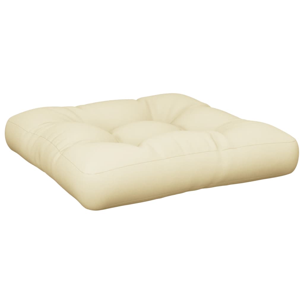 Cuscino per Pallet Crema 60x61,5x10 cm in Tessuto