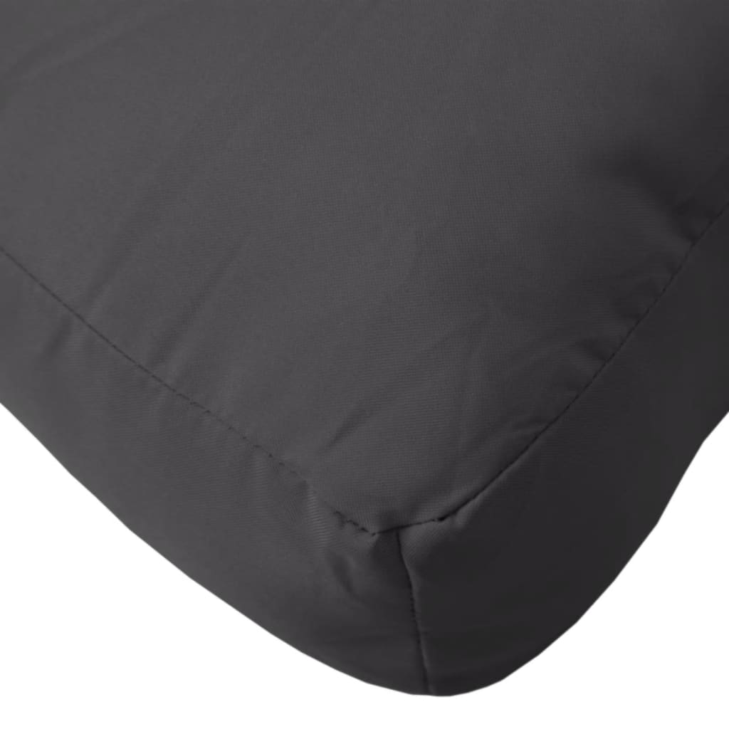 Cuscino per Pallet Nero 60x61,5x10 cm in Tessuto
