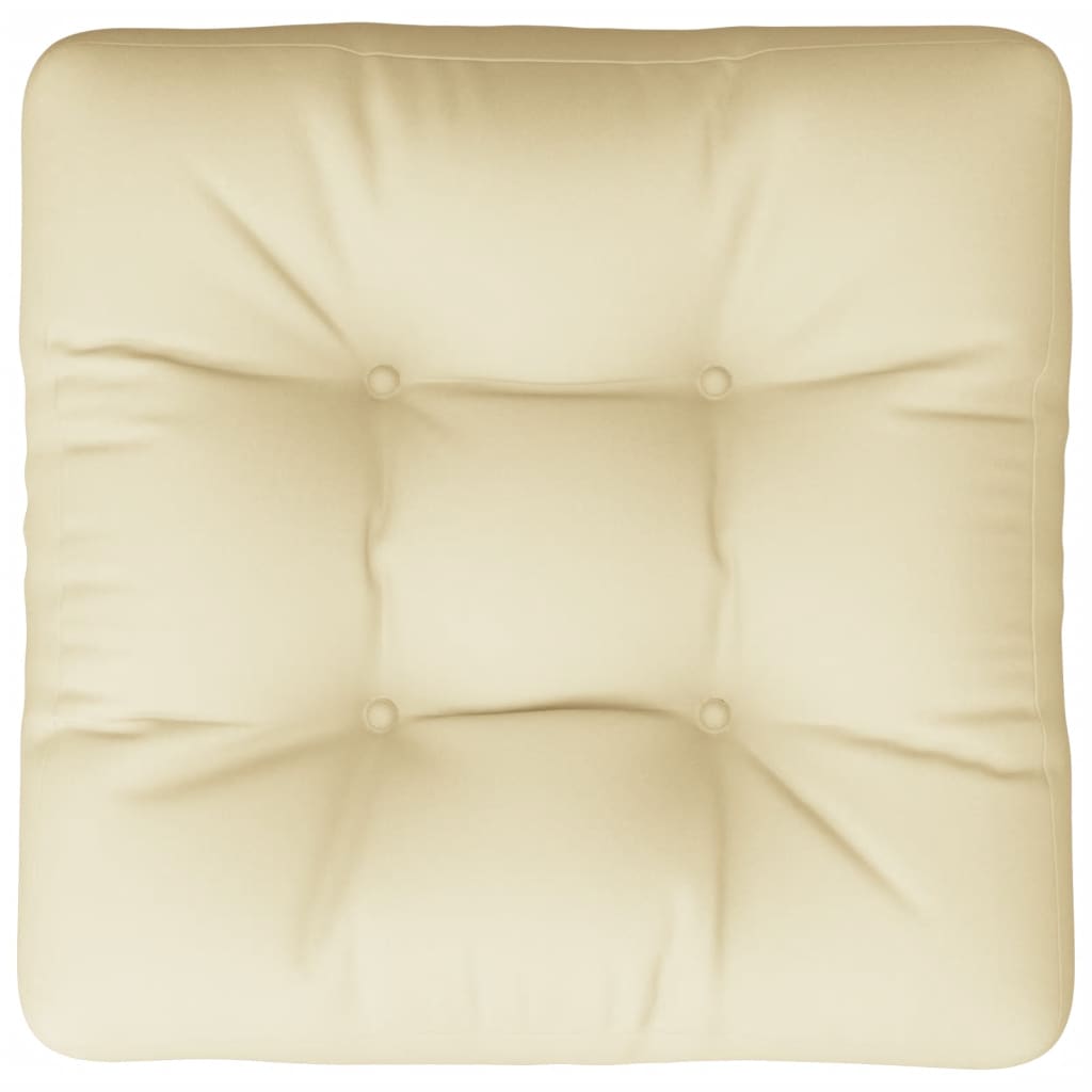 Cuscino per Pallet Crema 58x58x10 cm in Tessuto