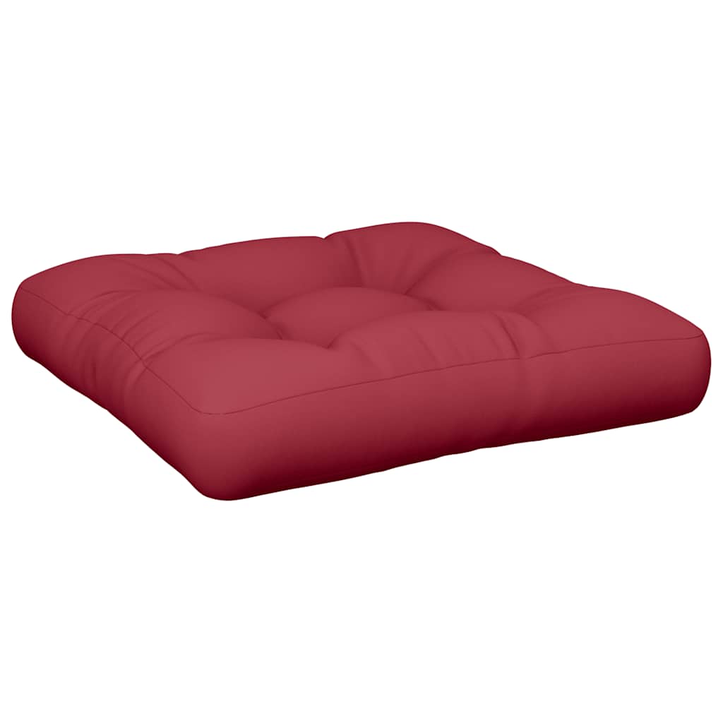 Cuscino per Pallet Rosso Vino 58x58x10 cm in Tessuto