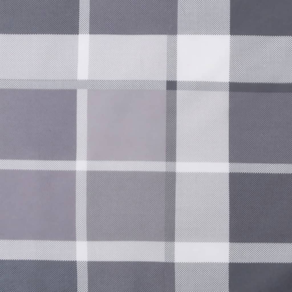 Cuscino per Pallet a Quadri Grigio 58x58x10 cm in Tessuto