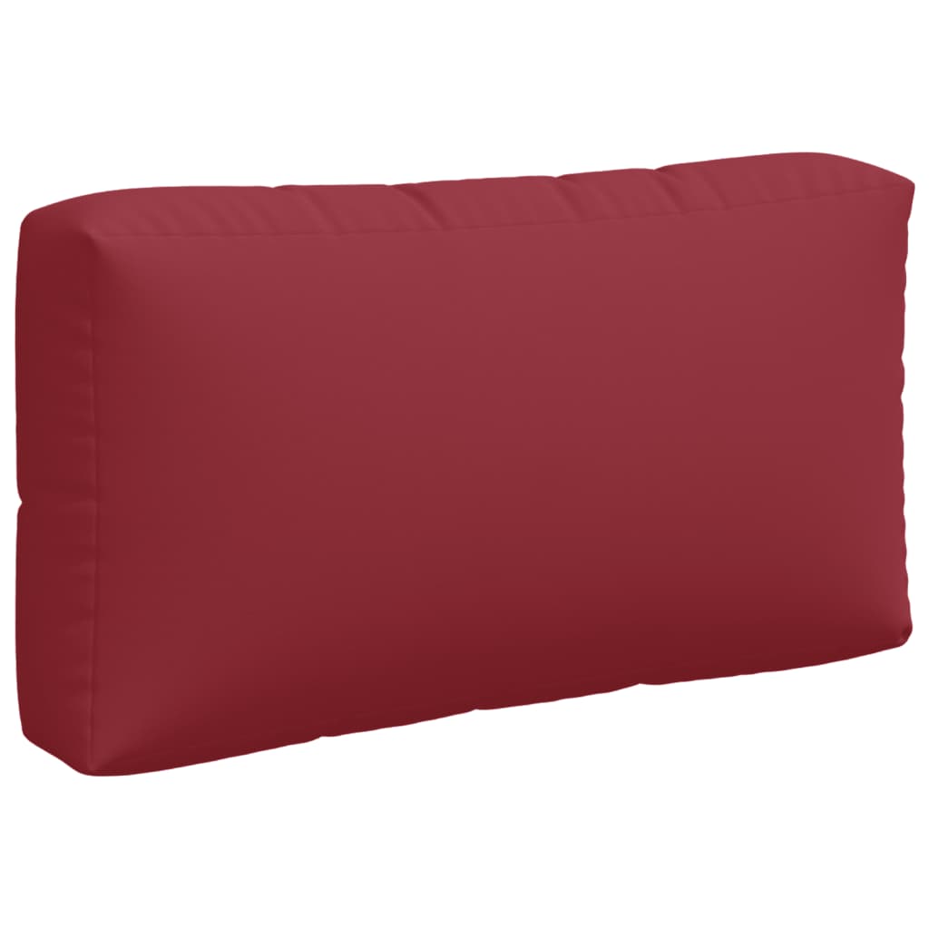 Cuscini per Pallet 3 pz Rosso Vino in Tessuto