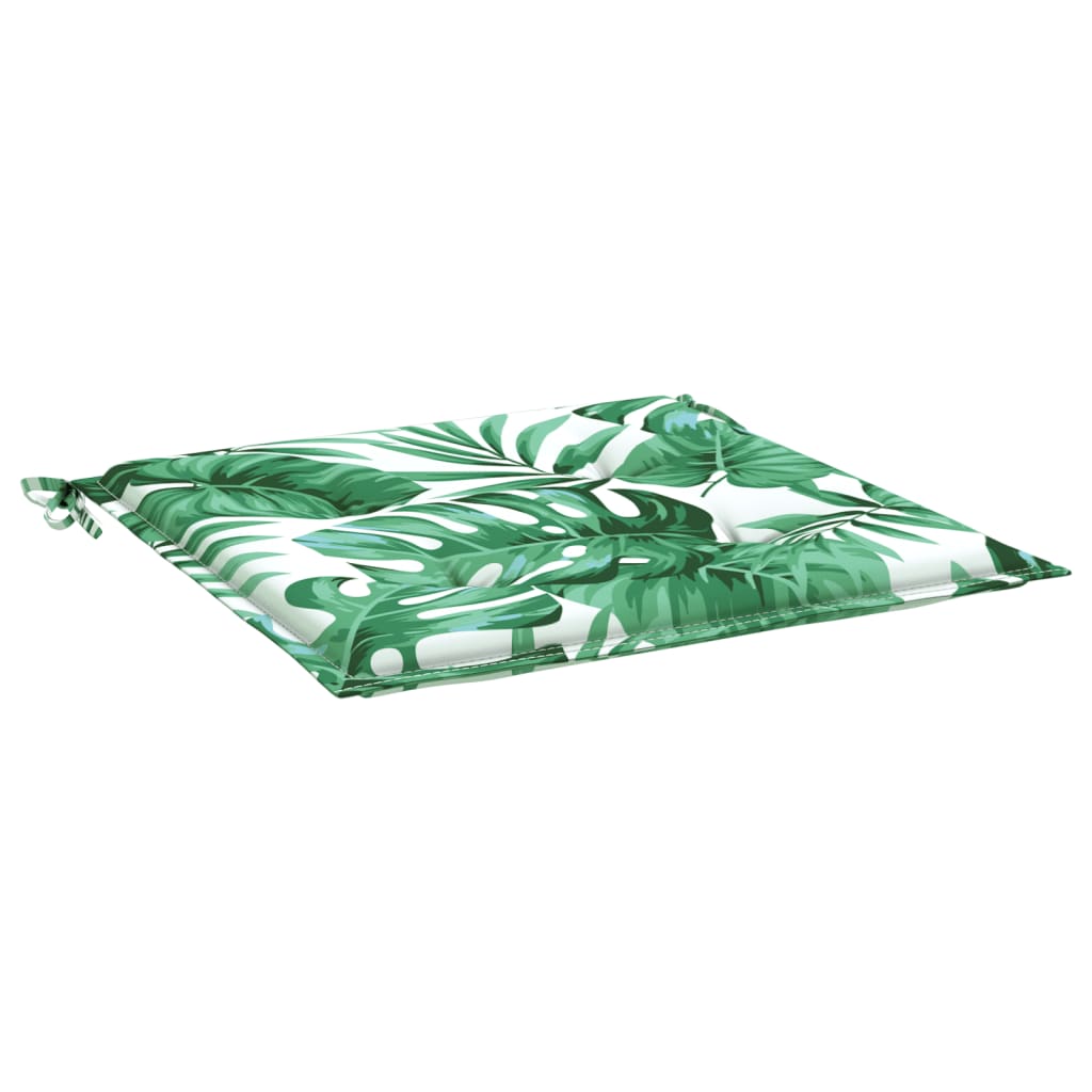 Cuscini per Sedia 4 pz Motivo a Foglie 40x40x3 cm Tessuto
