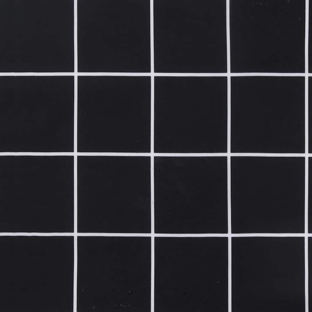 Cuscini Sedia 4 pz Motivo a Quadri Nero 40x40x3 cm in Tessuto