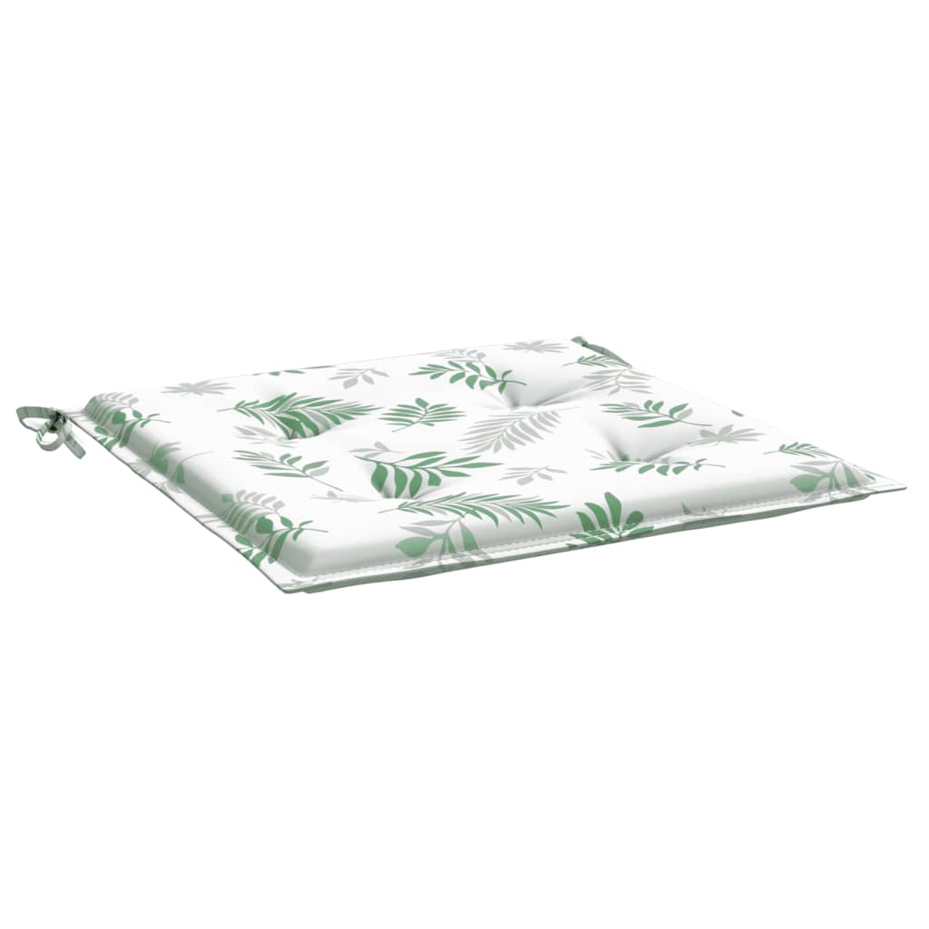 Cuscini per Sedia 6 pz Motivo a Foglie 40x40x3 cm Tessuto