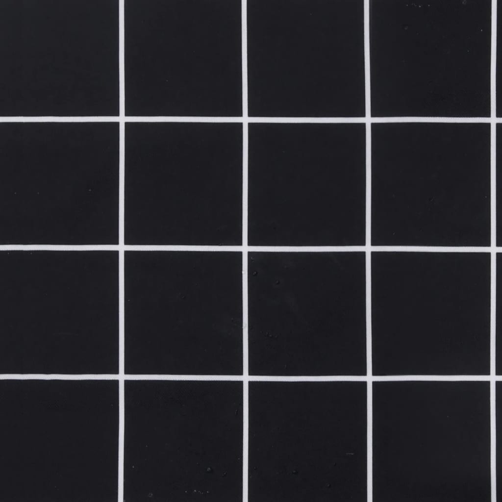 Cuscini per Sedia 4 pz Motivo a Quadri Nero 50x50x3cm Tessuto