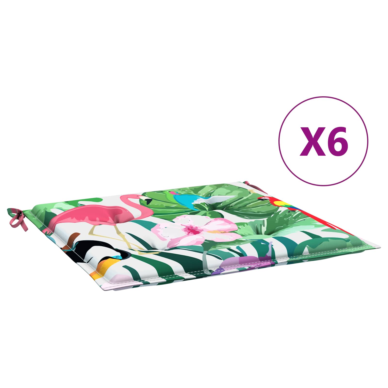 Cuscini per sedie 6 pz Tessuto Oxford Multicolore