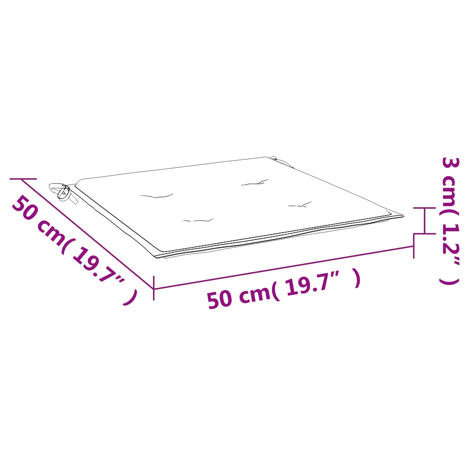 Cuscini per sedie 6 pz Tessuto Oxford Multicolore