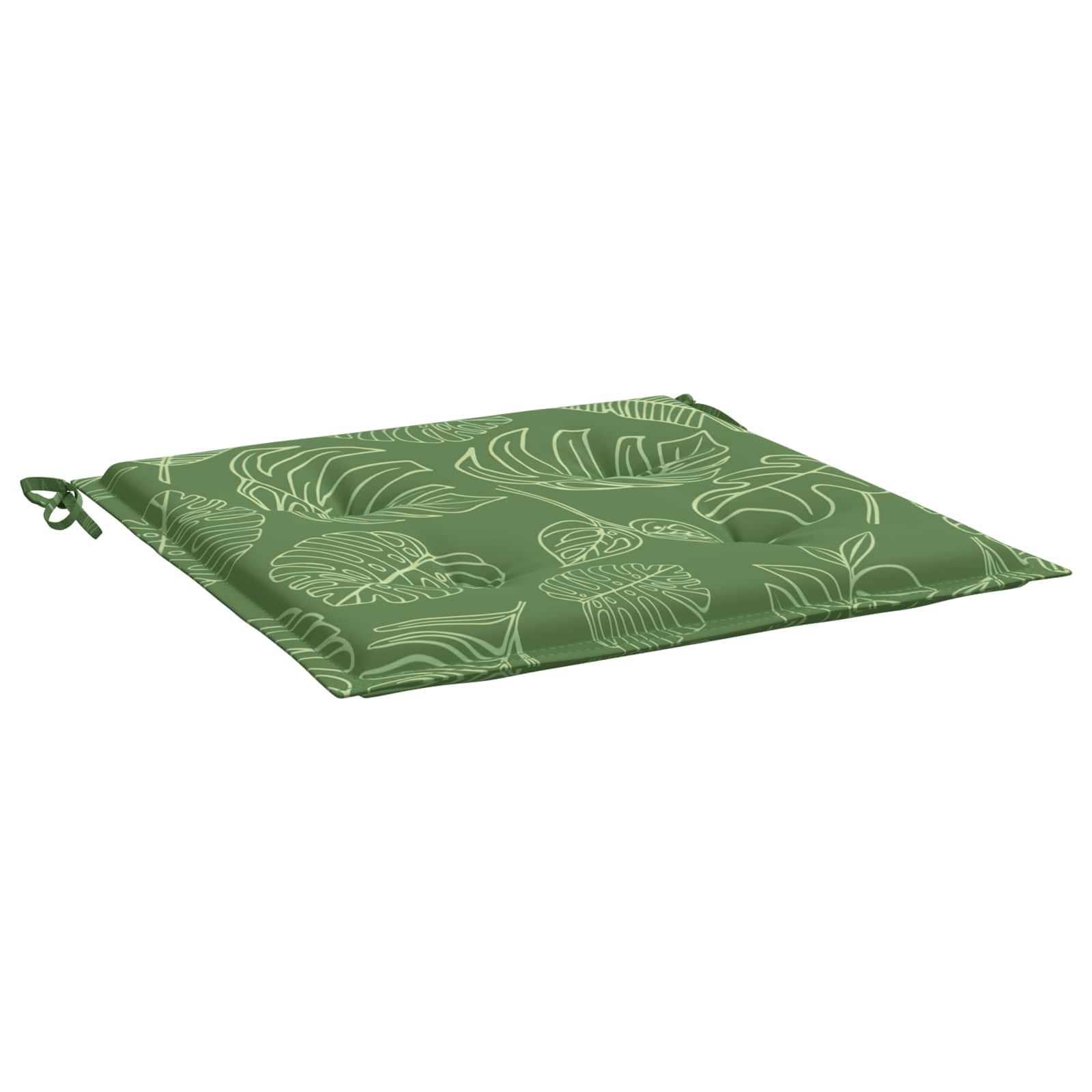 Cuscini per sedie 4 pz Tessuto Oxford Verde e Bianco