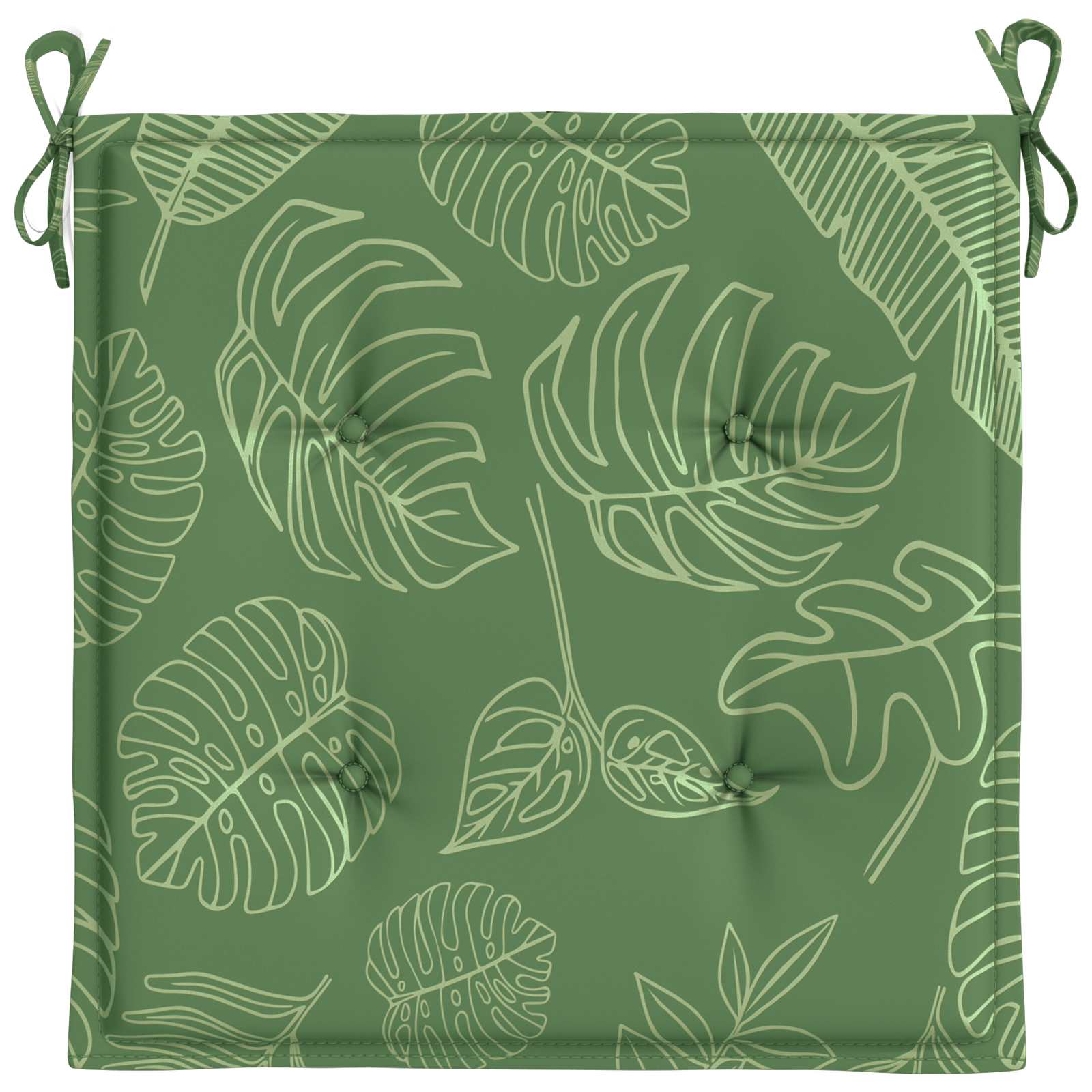 Cuscini per sedie 4 pz Tessuto Oxford Verde e Bianco