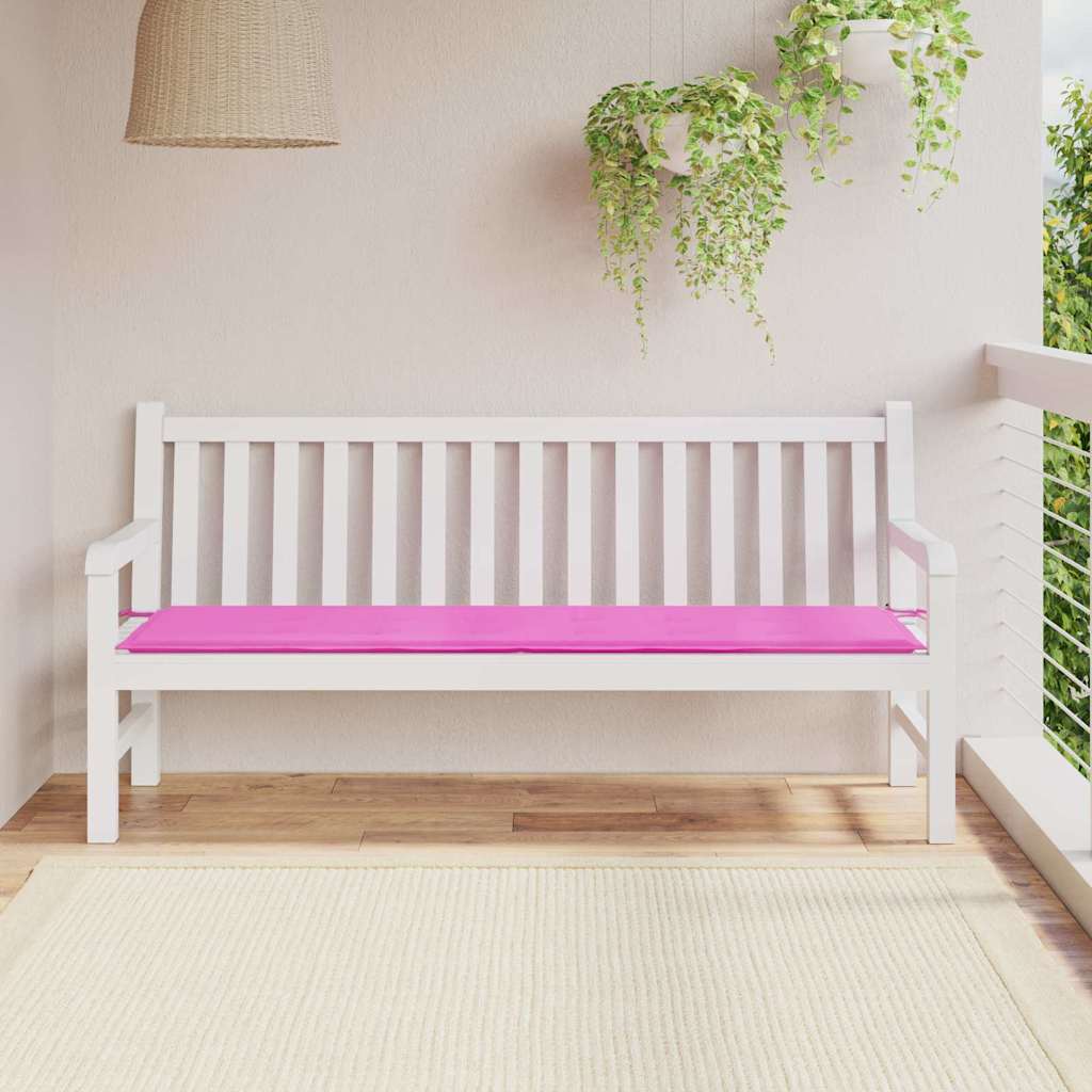 Cuscino per Panchina Tessuto Oxford Rosa 180 x 50 x 3 cm