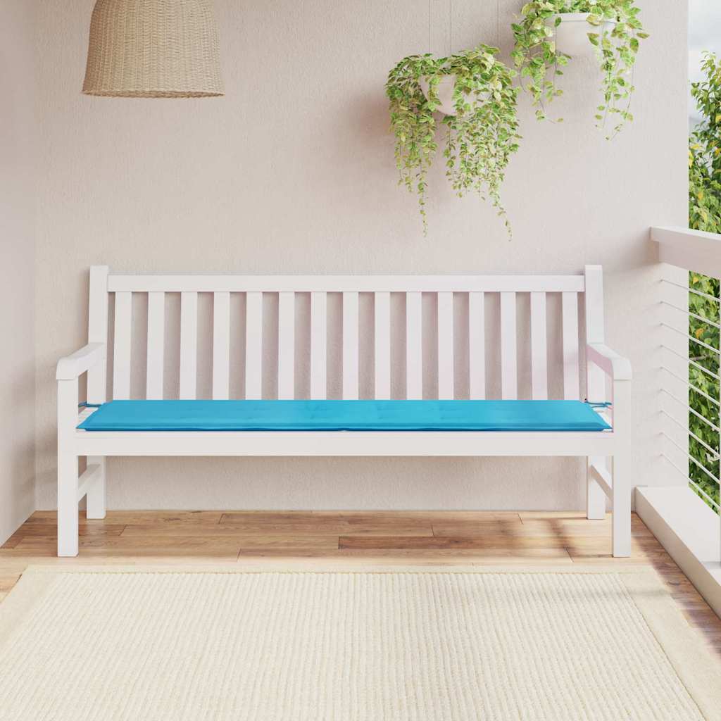 Cuscino per Panchina Tessuto Oxford Turchese 180 x 50 x 3 cm