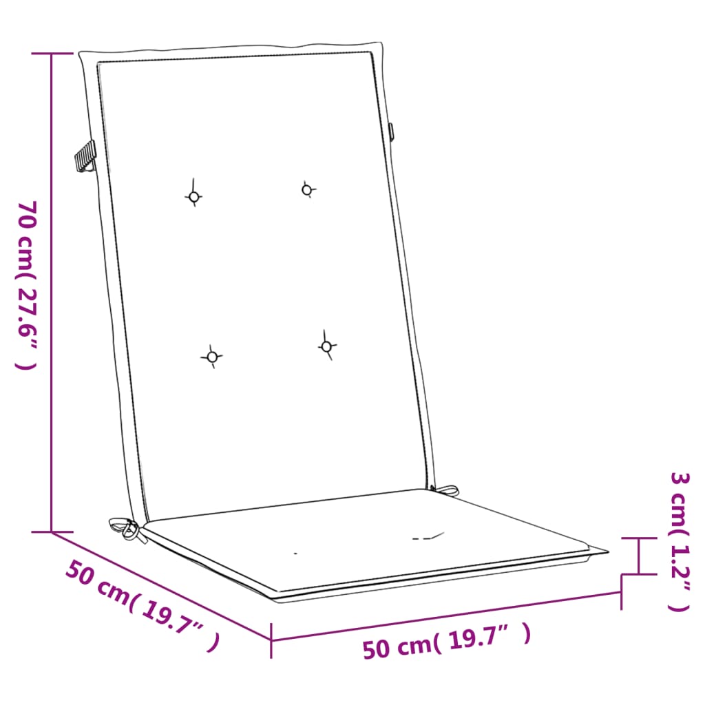 Cuscini per Sedie 2 pz Rosa 120x50x3 cm in Tessuto