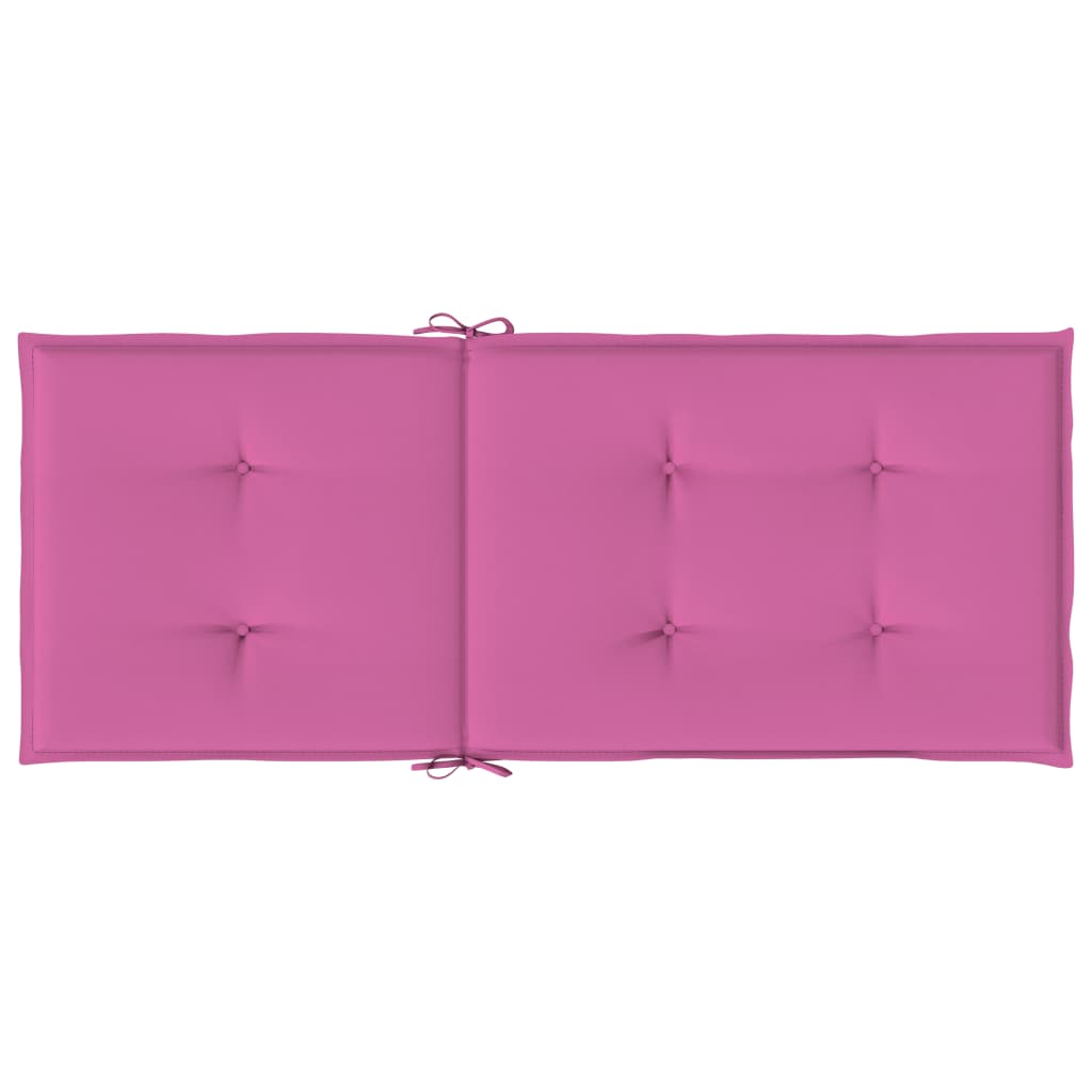 Cuscini per Sedia con Schienale Alto 6pz Rosa in Tessuto