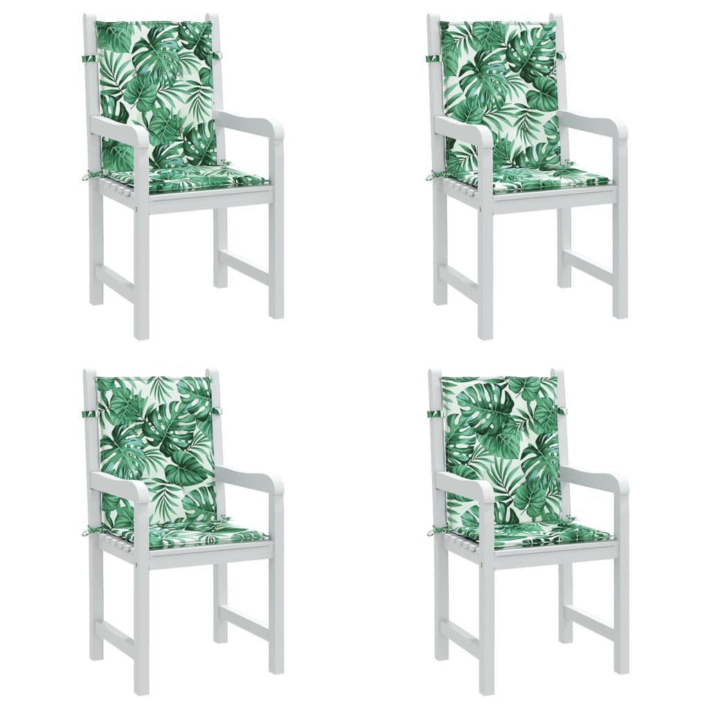 Cuscini posteriori 4 pz Motivo a Foglie 100 x 50 x 3 cm