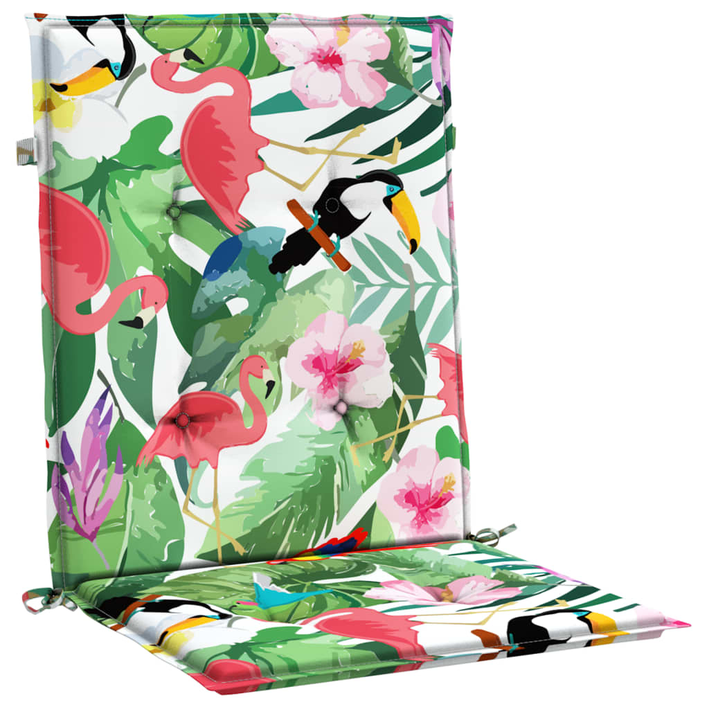 Cuscini posteriori 4 pz Tessuto Oxford Verde e Rosa