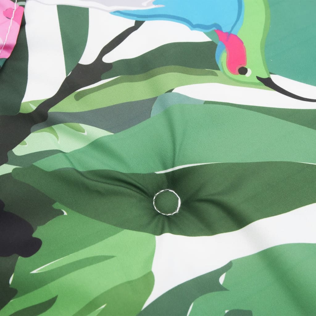 Cuscini posteriori 4 pz Tessuto Oxford Verde e Rosa