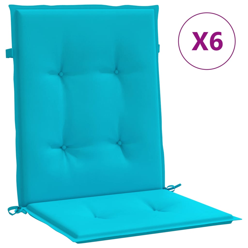 Cuscini posteriori 6 pz Tessuto Oxford Turchese