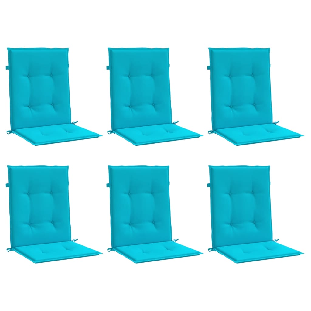Cuscini posteriori 6 pz Tessuto Oxford Turchese