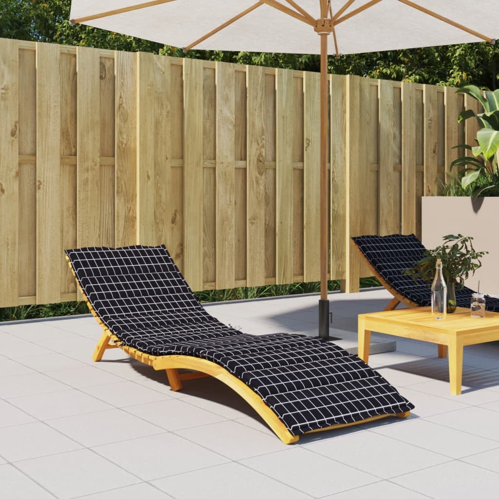Cuscino Lounger Motivo a quadri neri