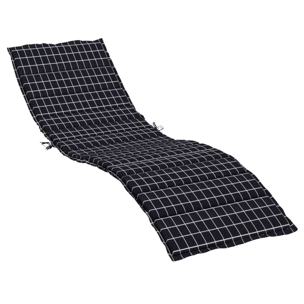 Cuscino Lounger Motivo a quadri neri