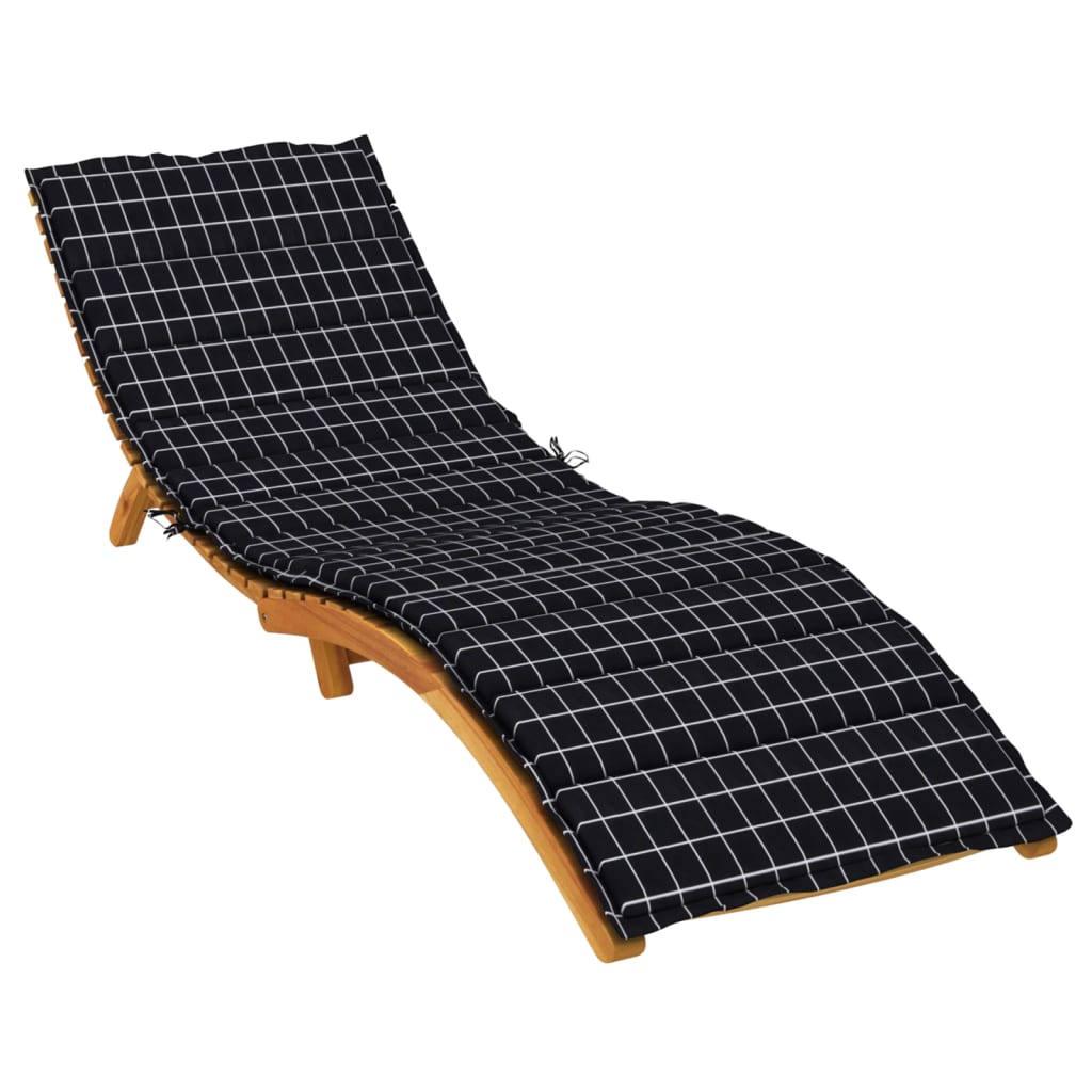 Cuscino Lounger Motivo a quadri neri