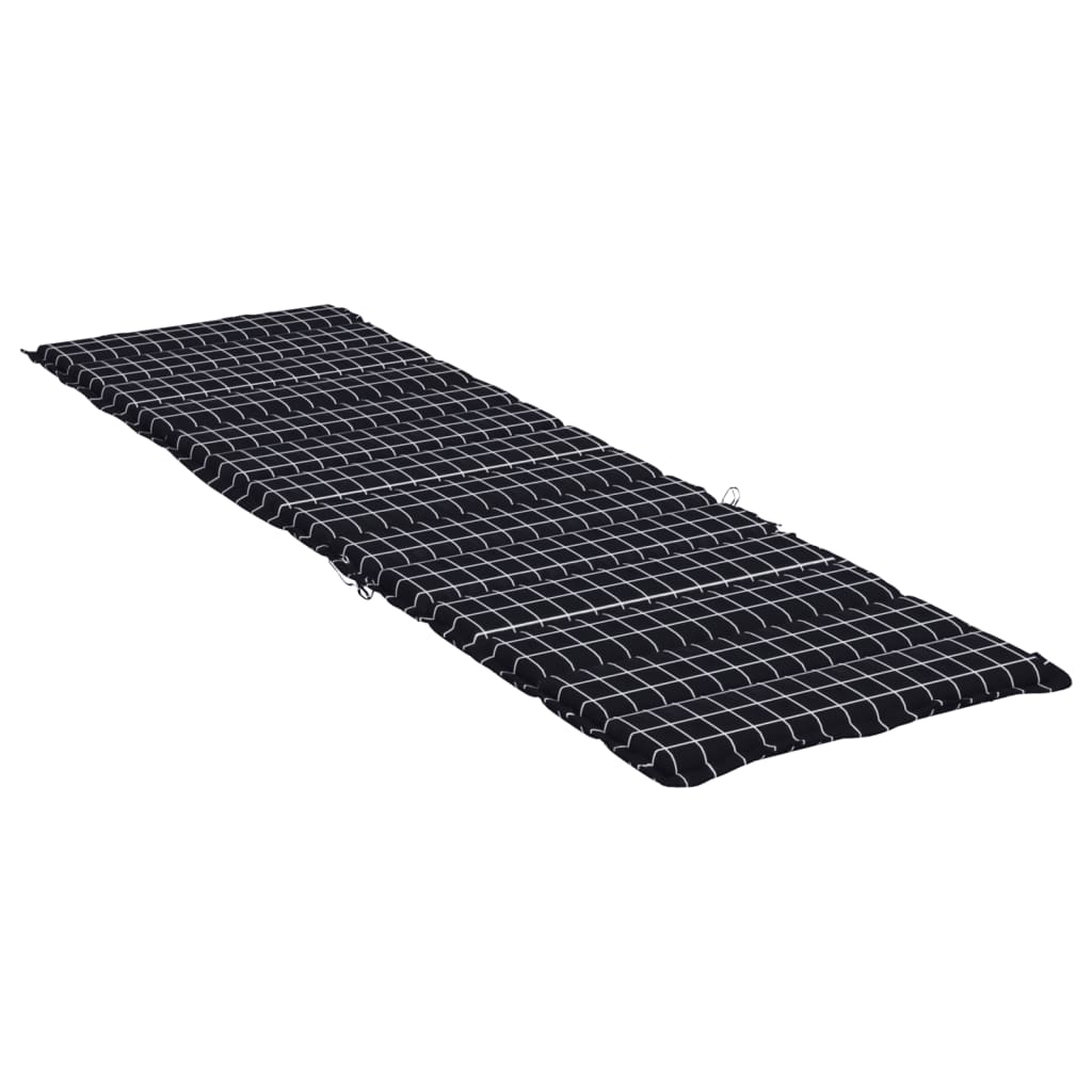 Cuscino Lounger Motivo a quadri neri