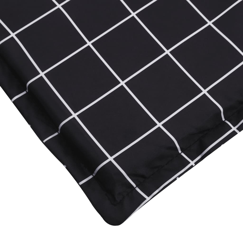Cuscino Lounger Motivo a quadri neri