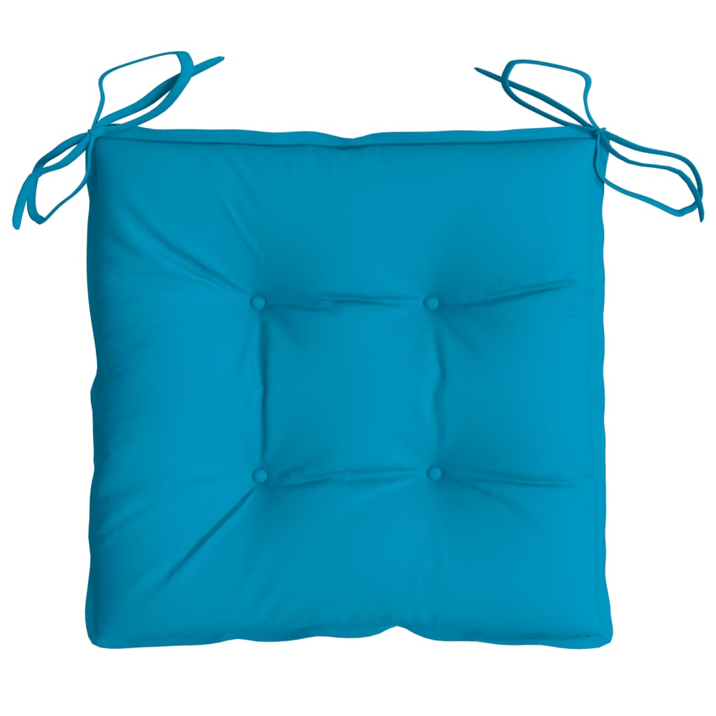 Cuscini per Pallet 2 pz Azzurri 50x50x7 cm in Tessuto Oxford