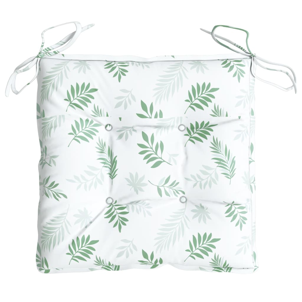 Cuscini per Sedia 2 pz a Foglie 50x50x7 cm Tessuto Oxford