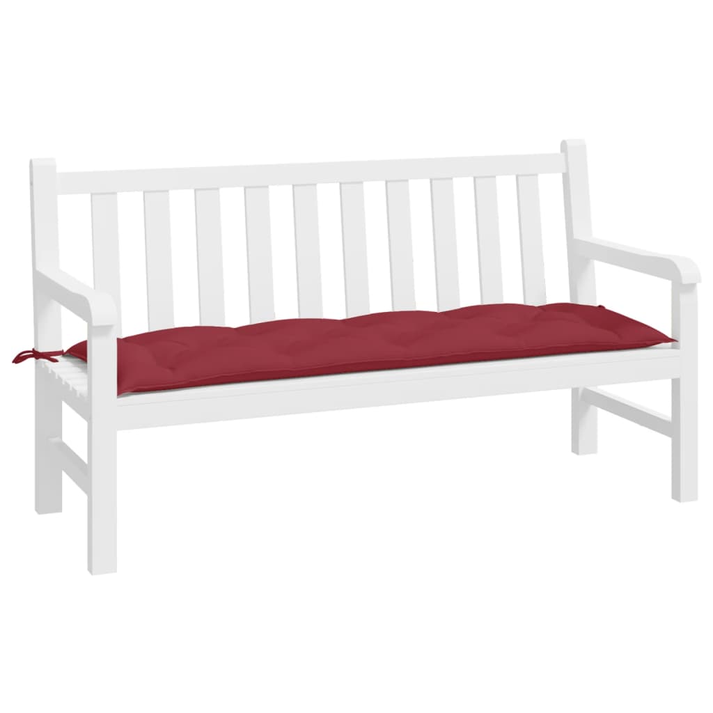 Cuscino per Panca Rosso Vino 150x50x7 cm in Tessuto Oxford