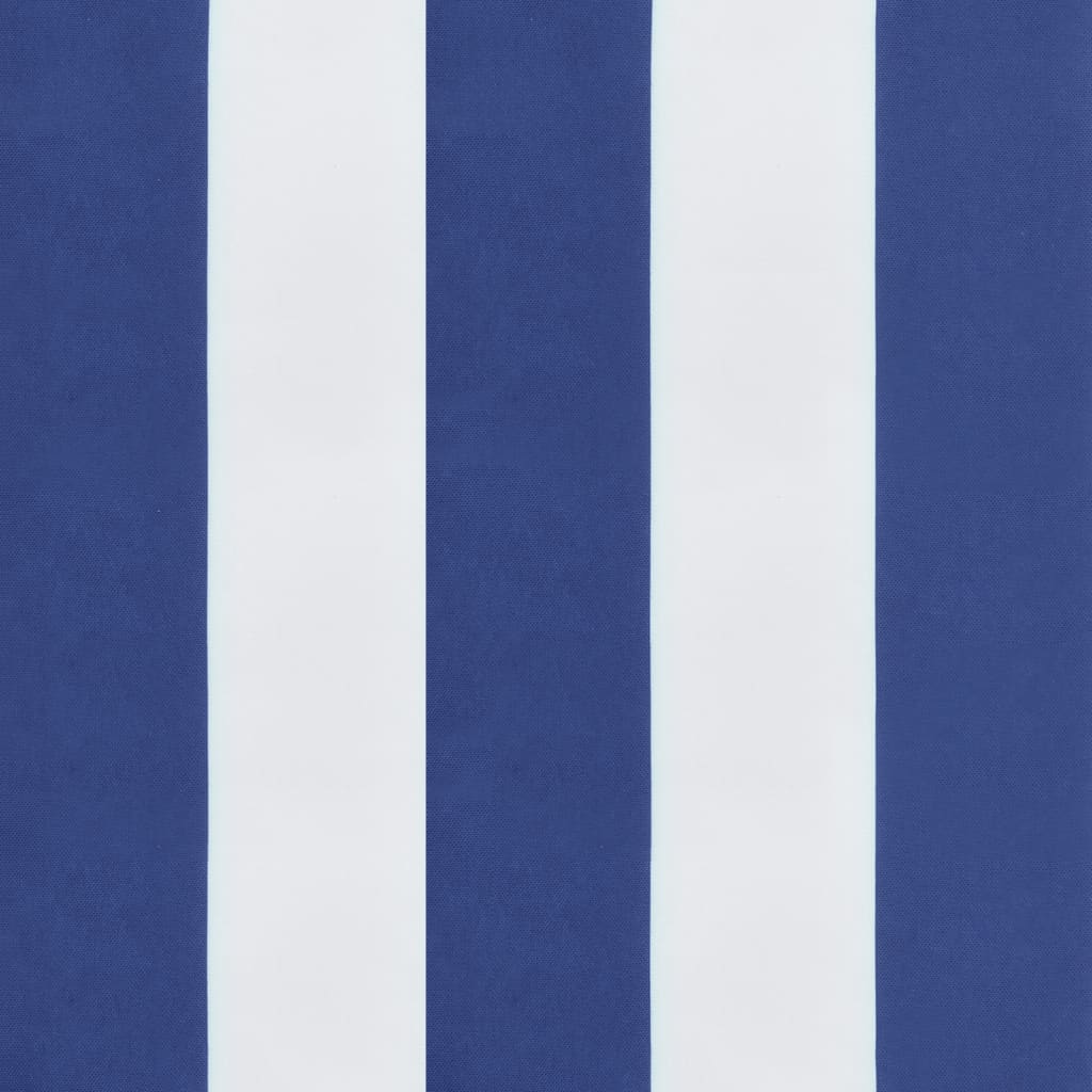 Cuscino per Panca Bianco e Blu 150x50x7 cm in Tessuto Oxford