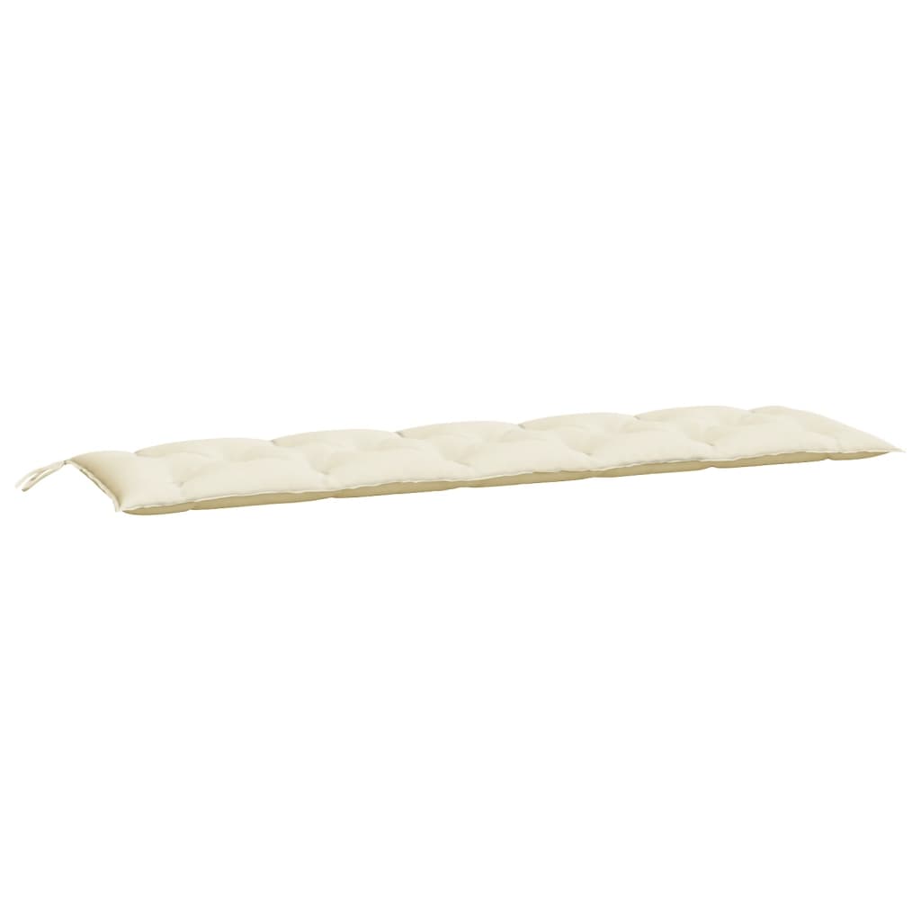 Cuscino per Panca Giardino Crema 180x50x7 cm in Tessuto Oxford
