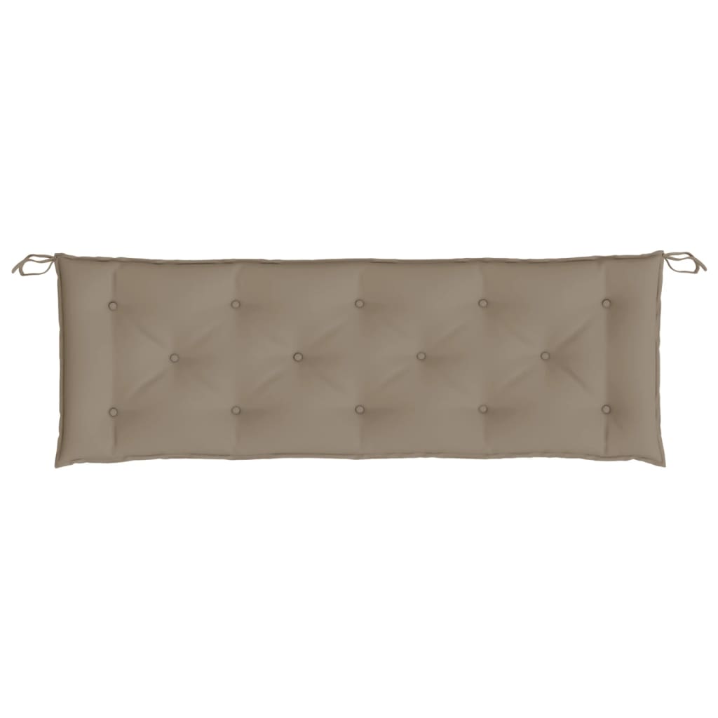 Cuscini Panca da Giardino 2pz Tortora 150x50x7cm Tessuto Oxford