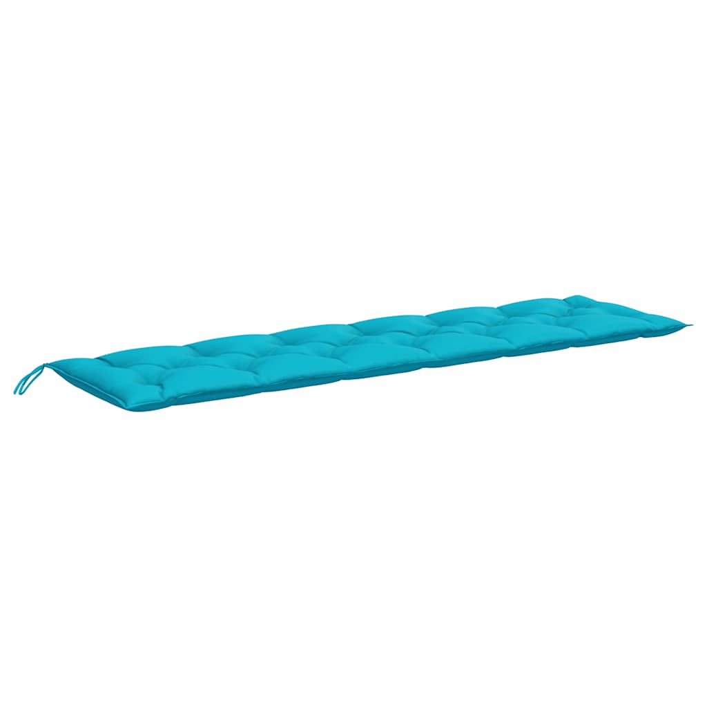 Cuscini per Panca da Giardino 2 pz Turchese 200x50x7 cm Tessuto
