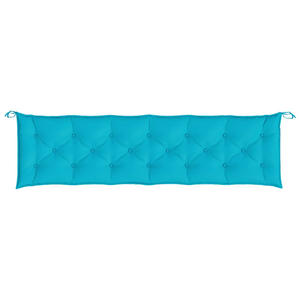 Cuscini per Panca da Giardino 2 pz Turchese 200x50x7 cm Tessuto