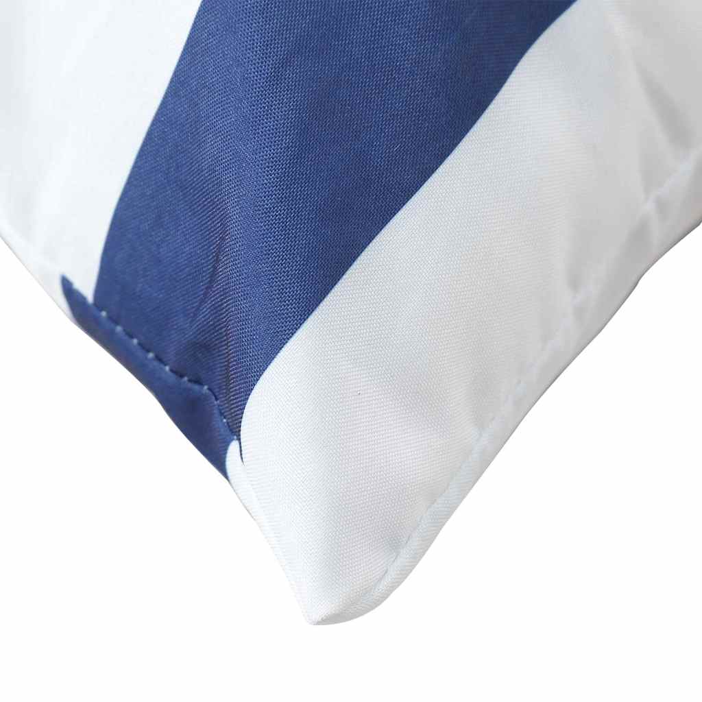 Cuscini per Pallet 2 pz Strisce Blu e Bianche Tessuto Oxford
