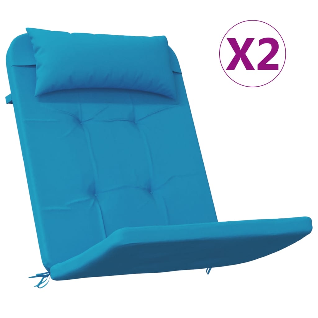 Cuscini per Sedia Adirondack 2 pz Blu Chiaro in Tessuto Oxford