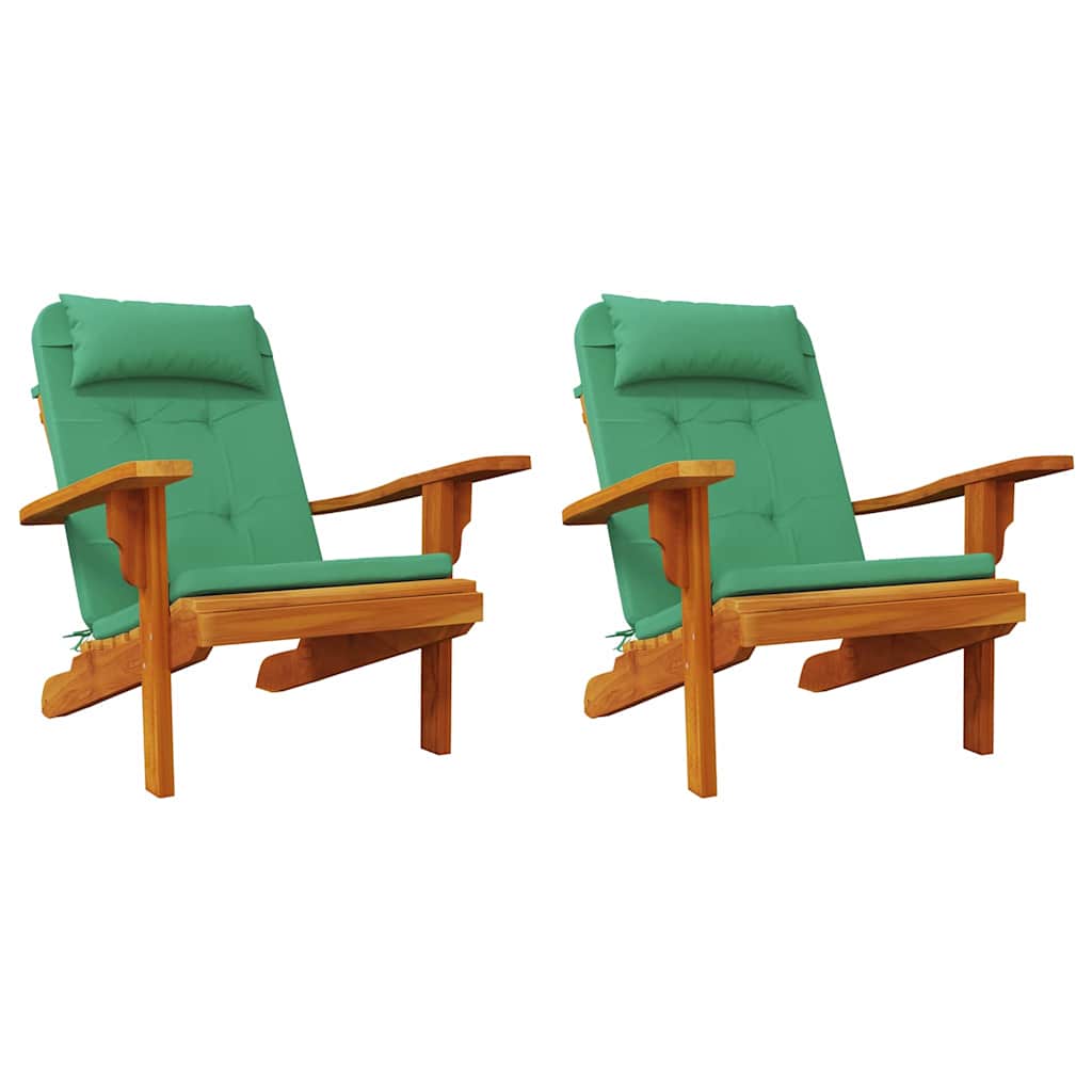 Cuscini per sedie 2 pz Tessuto Oxford Verde 58 x 77 x 4,5 cm