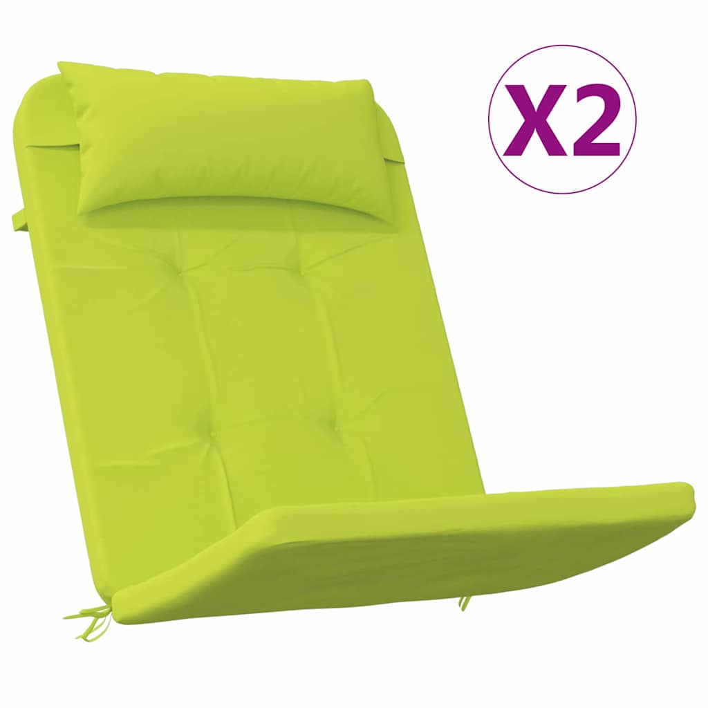 Cuscini per sedie 2 pz Tessuto Oxford Verde brillante.