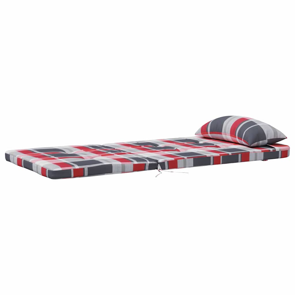 Cuscini per sedie 2 pz Tessuto Oxford Quadro Rosso