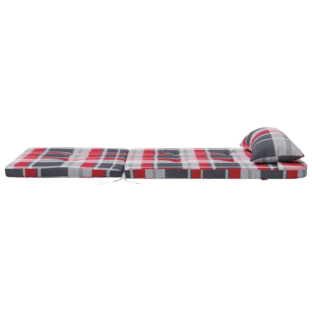 Cuscini per sedie 2 pz Tessuto Oxford Quadro Rosso