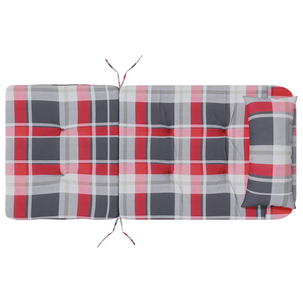 Cuscini per sedie 2 pz Tessuto Oxford Quadro Rosso