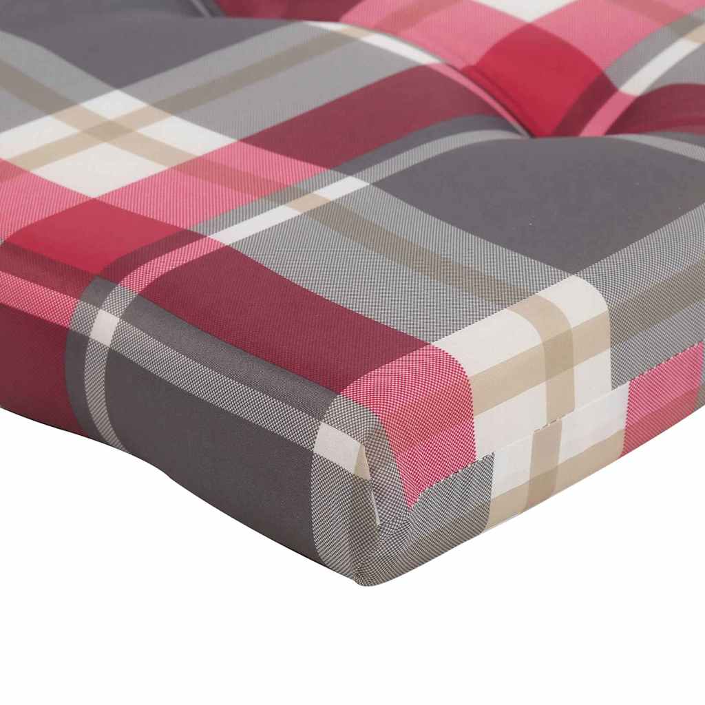 Cuscini per sedie 2 pz Tessuto Oxford Quadro Rosso
