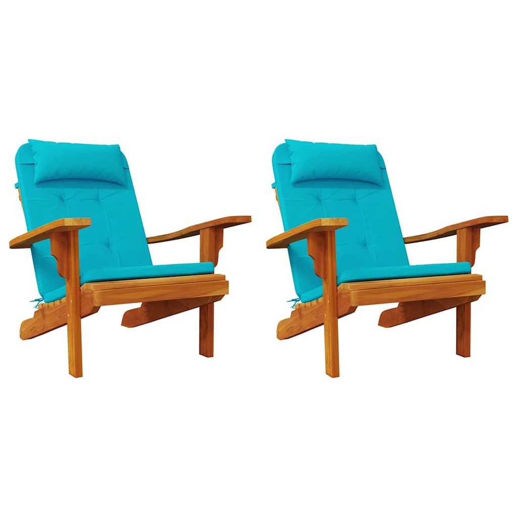 Cuscini per sedie 2 pz Tessuto Oxford Turchese 58 x 77 x 4,5 cm