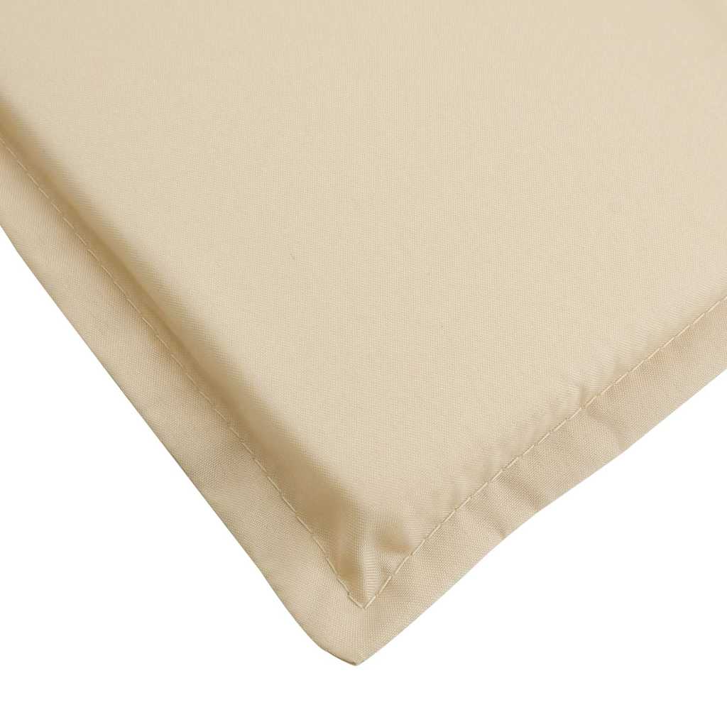 Cuscino per Lettino Beige 180x60x4 cm in Tessuto Oxford