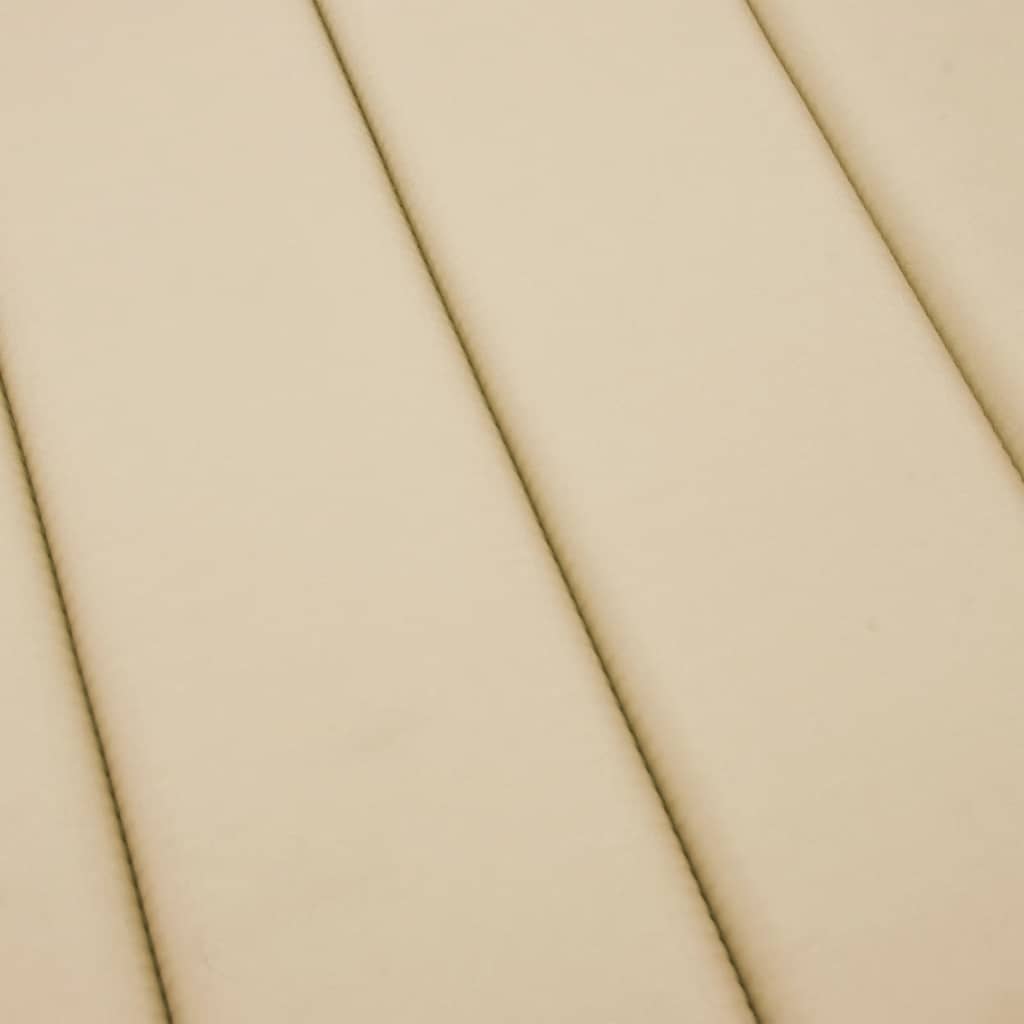 Cuscino per Lettino Beige 180x60x4 cm in Tessuto Oxford