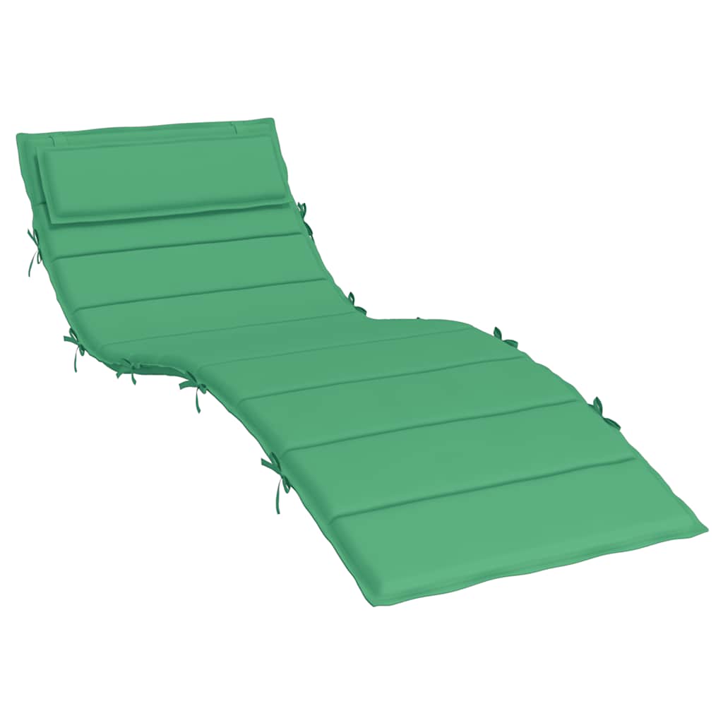 Cuscino per Lettino Verde 180x60x4 cm in Tessuto Oxford