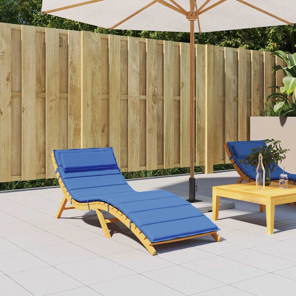 Cuscino per Lettino Blu Reale 180x60x4 cm in Tessuto Oxford